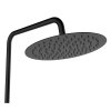 Invena Alonia, set de duș cu duș manual și cap de duș, negru lucios, INV-AU-70-D04-V