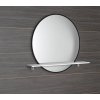 Sapho, oglindă SHARON cu iluminare LED Ø 80cm cu raft, negru mat, 31255CI-01