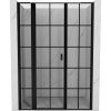 Mexen, Ușă de duș pivotantă Mexen Mist L, stânga, 140 cm, grilă neagră - 8A4L-140-001-70-77-L