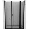 Mexen, Ușă de duș pivotantă Mexen Mist L dreapta 135 cm, ramă neagră - 8A4L-135-001-70-70-P
