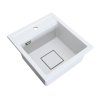 Chiuvetă Gamma Quadro 4550, granit cu 1 compartiment 450x495x220 mm, albă, GMA-ZLE000220