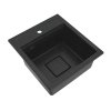 Chiuvetă Gamma Quadro 4550, granit cu 1 compartiment 450x495x220 mm, negru pătat, GMA-ZLE000218