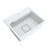 Chiuvetă Gamma Quadro 5850, granit cu 1 compartiment 580x495x220 mm, albă, GMA-ZLE000234