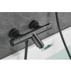 Gamma Roy, baterie termostatică pentru cadă cu set de duș manual, negru mat, GMA-BRYPWT-BK