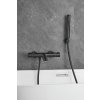 Gamma Roy, baterie termostatică pentru cadă cu set de duș manual, negru mat, GMA-BRYPWT-BK