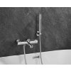 Gamma Roy, baterie termostatică pentru cadă cu set de duș manual, cromat, GMA-BRYPWT-CH