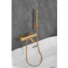 Gamma Roy, baterie termostatică pentru cadă cu set de duș manual, auriu mat, GMA-BRYPWT-BGD