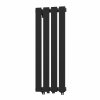 Gamma Vertical, element de încălzire 296x800 mm, 278 W, negru mat, GMA-VERT-800296-BK