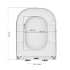 Gamma Lumino, capac WC 445x345 mm, alb lucios, GMA-LUMINO