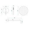 Rea Argon, set de duș încastrat + BOX, auriu strălucitor, REA-P6538