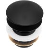 Dop de scurgere universal pentru cadă Rea, tip Click-Clack 6cm, fără preaplin, negru mat, REA-W2014