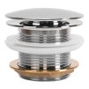 Rea, dop universal de scurgere pentru cadă tip Click-Clack 6cm, fără preaplin, cromat, REA-W2013