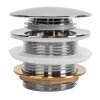 Rea, dop universal de scurgere pentru cadă tip Click-Clack 6cm, fără preaplin, cromat, REA-W2013