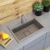 Chiuvetă din granit Gamma Quadro 7050 cu 1 compartiment, 700x500x220 mm, bej, GMA-ZLE000235