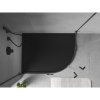 Mexen Flow, cădiță de duș asimetrică, slim, cu un sfert de cerc, stânga 90 x 80 cm, negru mat, 46Q708090L