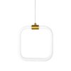 Toolight, lampă suspendată LED 20x20cm, 9W, 3000K, LHJ057-CP1, alb-auriu mat, OSW-60030