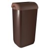MARPLAST, coș de gunoi de perete COLORAT cu capac 23l, ABS, maro, A74201MA-2