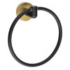 Sapho, suport pentru prosoape LARISSA circular, negru/auriu mat, WS006BG