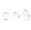 638668 6 rea bloom sprchova bateria s rucnou hlavicou biela chrom rea b3000
