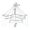 Toolight, lampă de tavan 80cm, 24W, 3000K, LHJ018-CP3, auriu, OSW-50008