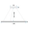 Toolight, lampă de tavan LED 60cm, 36W, 4000K, MS010-CP, cromată, OSW-09620