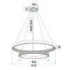 Toolight, lampă de tavan LED 60cm, 55W, 3500lm + telecomandă, APP1772-CP, auriu mat, OSW-06351