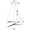 Lampă suspendată LED Toolight, 50cm, 32W, G005-CP, auriu strălucitor, OSW-09746