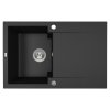 Kuchinox Chichi, chiuvetă din granit cu 1 compartiment 740x480x194 mm, negru pătat, LAV-SBH_711Y