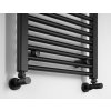 Aqualine, radiator DIRECT cu racord lateral 450x1320 mm, negru mat, ILR34B
