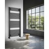 Aqualine, radiator DIRECT cu racord lateral 600x1320 mm, negru mat, ILR36B