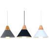 Toolight, lampă de tavan 1xE27, SCANDI C, negru mat-maro, OSW-00104