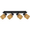 Toolight, lampă de tavan 4xE27 APP1825-4W, negru-maro, OSW-00624