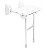 Scaun de duș pliabil Ridder, HANDICAP cu suport, 38x36cm, alb, A140101-1