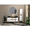 Sapho, Dulap lavoar WAVE 89.7x45x47.8cm, dreapta, alb/stejar Collingwood, WA093-3019