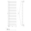 Aqualine, radiator POSEIDON 550x1740mm, negru mat, PS517B