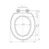 Aqualine, scaun WC REGINA, alb, 3551