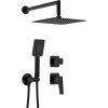 Deante Blur, set de duș încastrat cu cap de duș și duș manual, negru mat, DEA-NQL_N9YK