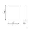 ErgaRectangleMirrorBlackFrame50x70 5