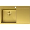 Chiuvetă Mexen Exar, din oțel inoxidabil cu 1 cuvă și scurgător, stânga, 780 x 480 mm, auriu periat, 6433781010L-55