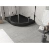 Mexen Flow+, cădiță de duș asimetrică, cu un sfert de cerc, stânga, 100 x 80 cm, negru mat, 46Q708010LH