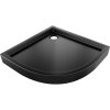 Mexen Flow+, cădiță de duș rotundă 90 x 90 cm, negru mat, 46Q709090H