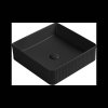 Lavoar de blat Mexen Grovo, cu caneluri 41 × 41 cm, negru mat, 22304185