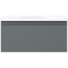 Mexen Orio, mobilier baie 50 cm cu lavoar Vela, 1 sertar, grafit mat/alb mat, 91A10-05023-1-BF66-W23M01