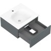 Mexen Orio, mobilier baie 50 cm cu lavoar Vela, 1 sertar, grafit mat/alb mat, 91A10-05023-1-BF66-W23M01