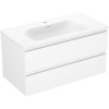 Mexen Orio, mobilier baie 90 cm cu lavoar Vela, 2 sertare, alb mat, 91A10-09047-2-BFF01-W23M01