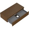 Mexen Rivel, mobilier de baie 100 cm cu blat, 1 sertar, canelat, nuc, 91A20-10023-1-BFC86