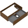 Mexen Rivel, mobilier baie 80 cm, 1 sertar, canelat, nuc, 91A20-08023-1-BF86