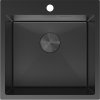 Chiuvetă Mexen Solix, din oțel inoxidabil cu 1 compartiment, 500 x 500 mm, neagră, 6407501000-70