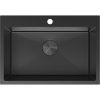 Chiuvetă Mexen Solix, din oțel inoxidabil cu 1 compartiment, 650 x 450 mm, neagră, 6403651000-70