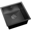 Chiuvetă Mexen Trixo, din oțel inoxidabil cu 1 compartiment, 440 x 440 mm, neagră, 6413441000-70